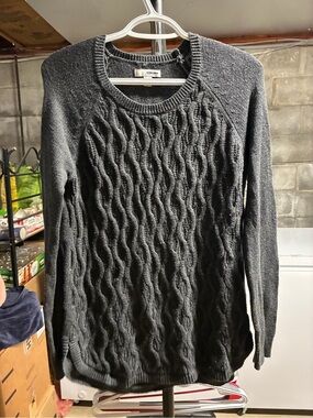 Sonoma Charcoal Cable Crewneck Sweater